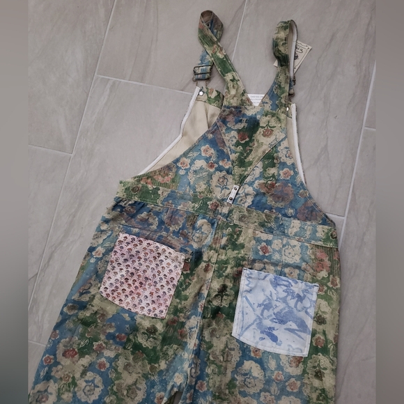 NWT Easel Laney Mae Overalls Watercolor Patchwork - Picture 5 of 11